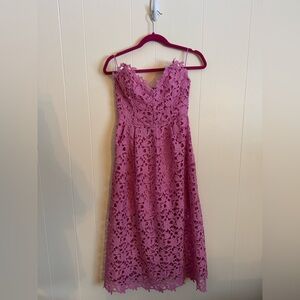 Astr Lace Midi Dress in Lavender